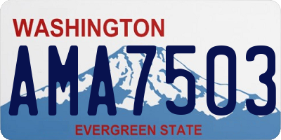 WA license plate AMA7503