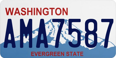 WA license plate AMA7587
