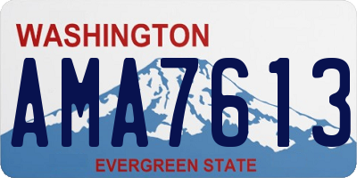 WA license plate AMA7613