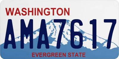 WA license plate AMA7617