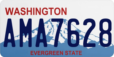 WA license plate AMA7628
