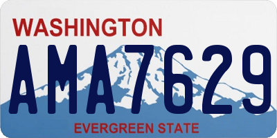 WA license plate AMA7629