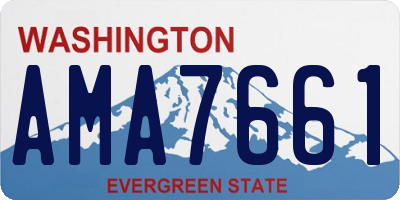 WA license plate AMA7661