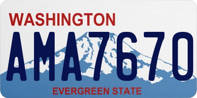 WA license plate AMA7670