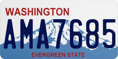 WA license plate AMA7685