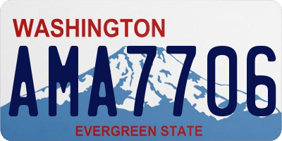 WA license plate AMA7706