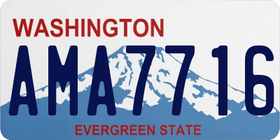 WA license plate AMA7716
