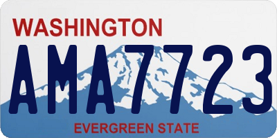 WA license plate AMA7723