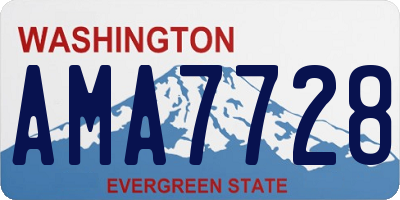 WA license plate AMA7728