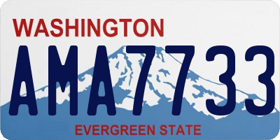 WA license plate AMA7733
