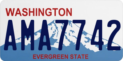 WA license plate AMA7742