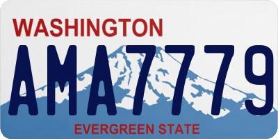 WA license plate AMA7779
