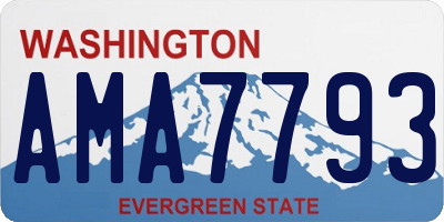 WA license plate AMA7793