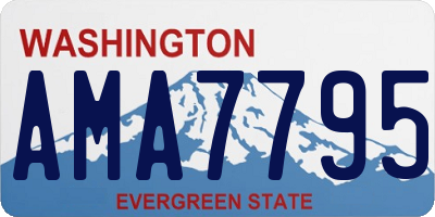 WA license plate AMA7795
