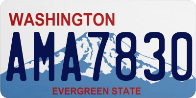 WA license plate AMA7830