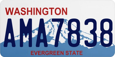 WA license plate AMA7838
