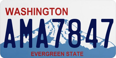 WA license plate AMA7847