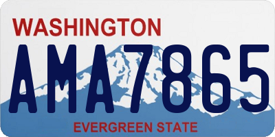 WA license plate AMA7865