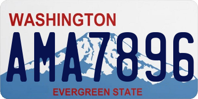 WA license plate AMA7896