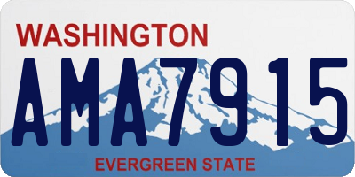 WA license plate AMA7915