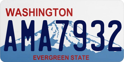 WA license plate AMA7932