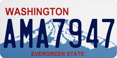 WA license plate AMA7947