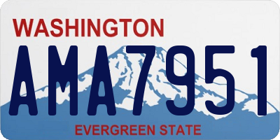 WA license plate AMA7951