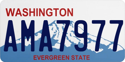 WA license plate AMA7977