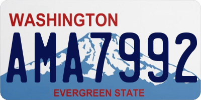 WA license plate AMA7992