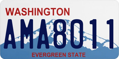 WA license plate AMA8011