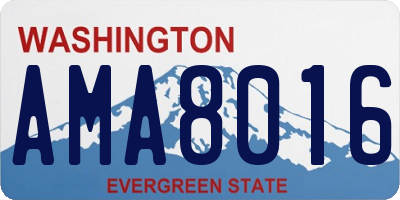 WA license plate AMA8016