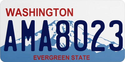 WA license plate AMA8023