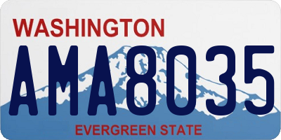 WA license plate AMA8035
