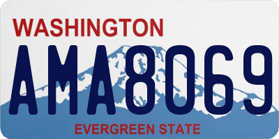 WA license plate AMA8069