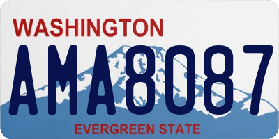 WA license plate AMA8087