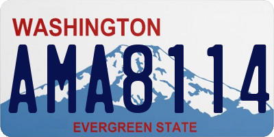 WA license plate AMA8114