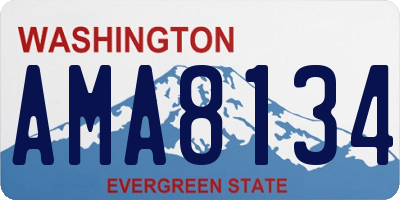 WA license plate AMA8134
