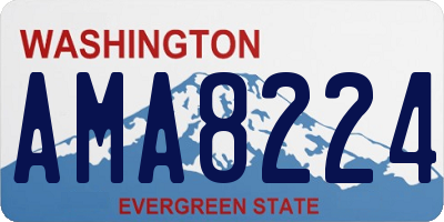 WA license plate AMA8224