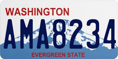 WA license plate AMA8234