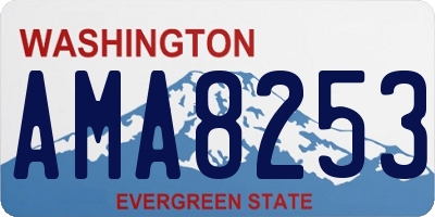 WA license plate AMA8253