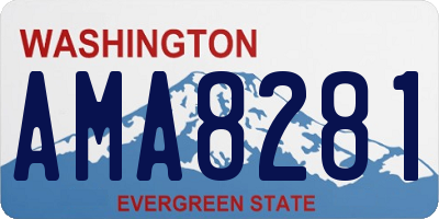 WA license plate AMA8281