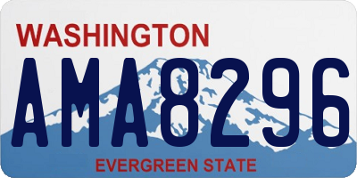 WA license plate AMA8296