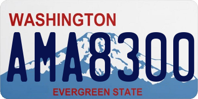 WA license plate AMA8300