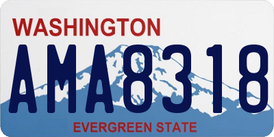 WA license plate AMA8318