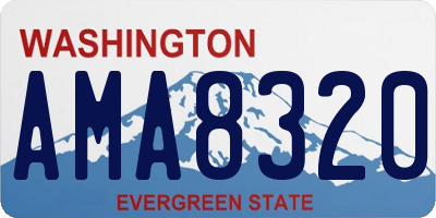 WA license plate AMA8320