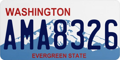 WA license plate AMA8326