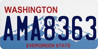 WA license plate AMA8363