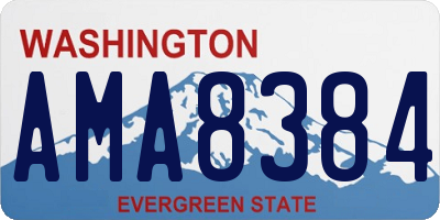 WA license plate AMA8384