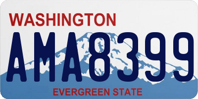 WA license plate AMA8399