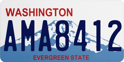 WA license plate AMA8412